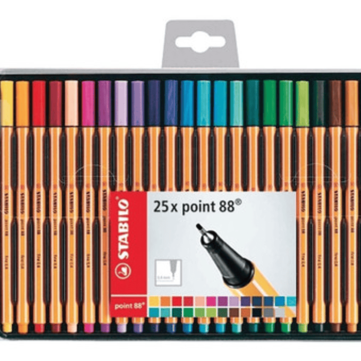 SET 25 TIRALÍNEAS STABILO POINT 88 - 0,4 MM COLORES SURTIDOS 3