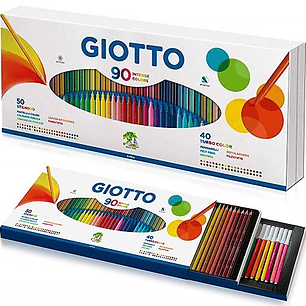 Set de Lápices de Colores y Marcadores Giotto 90 Colores Intensos