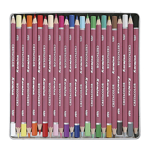 Caja Metalica Lápices Karmina Cretacolor 24 Colores 