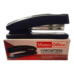 Corchetera Metálica Mediana 20 Hojas Mister Office Color Negro