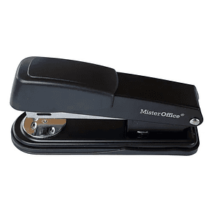 Corchetera Metálica Media Tira 20 Hojas Mister Office Negro