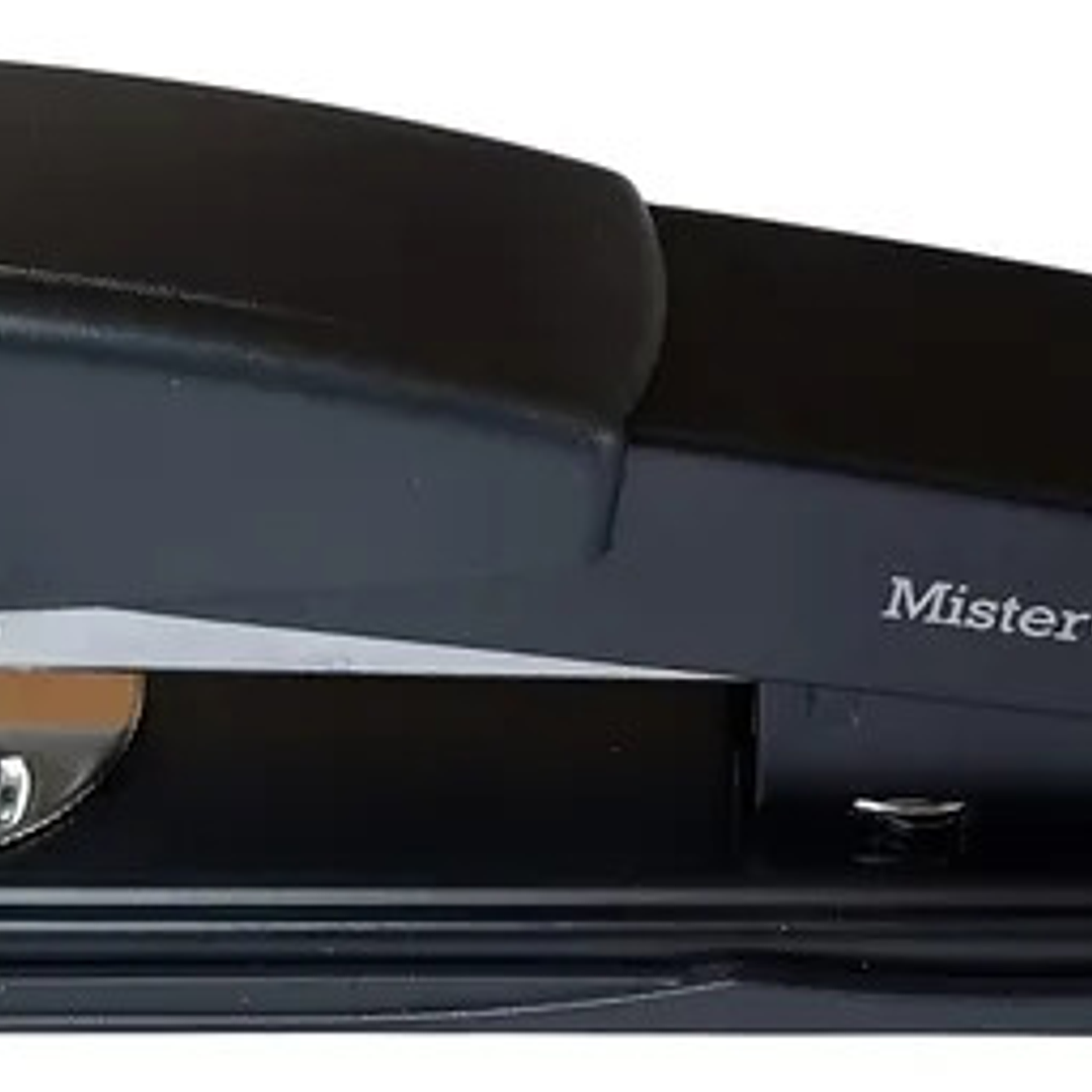 Corchetera Metálica Media Tira 20 Hojas Mister Office Negro 1