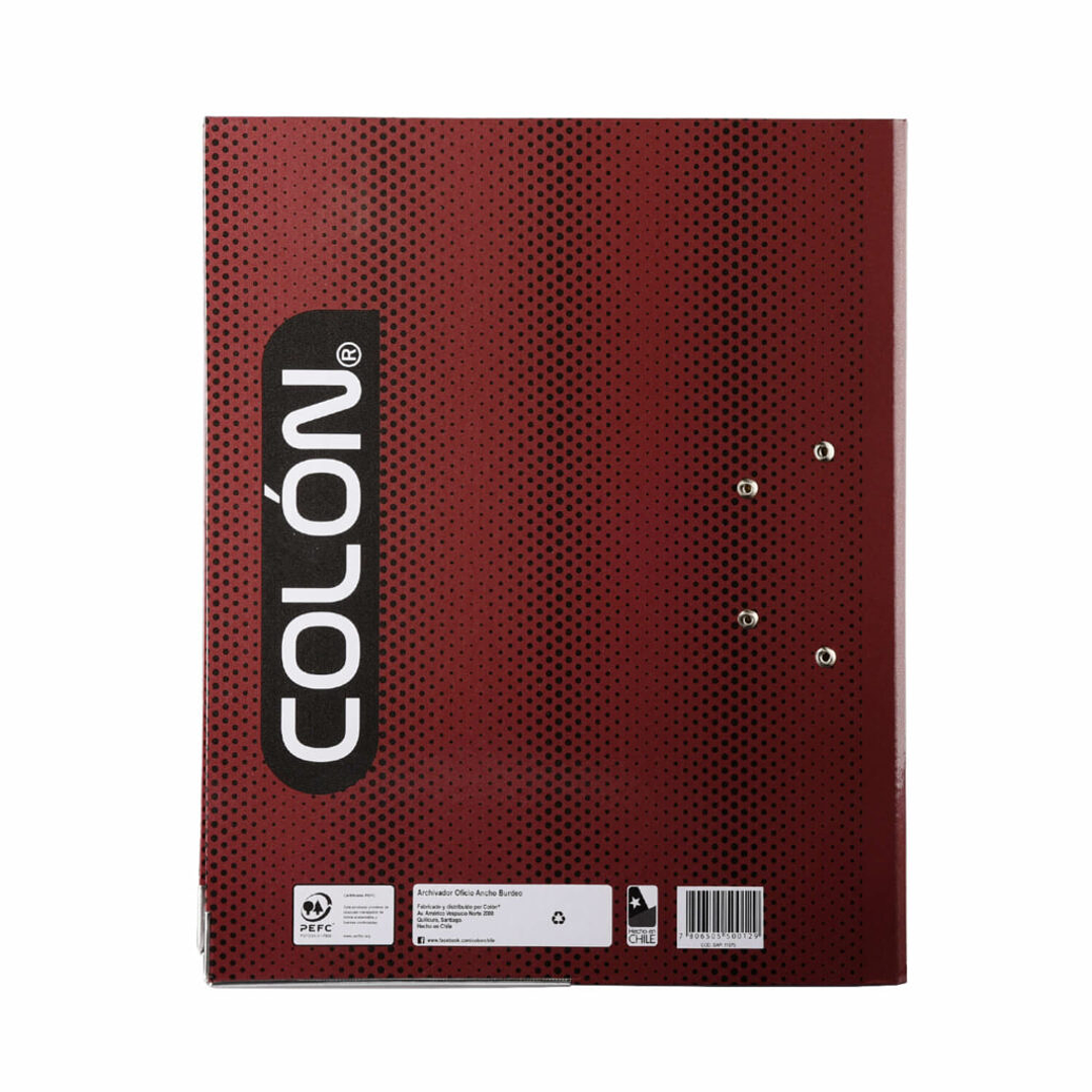 Colon Archivador Burdeo Ancho Oficio 2