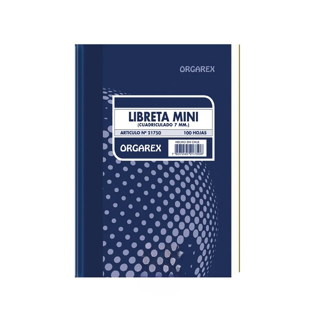 Libreta Mini Cuadriculada 100 Hojas 1