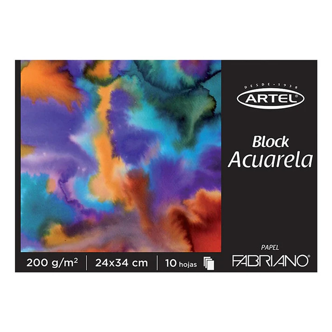 BLOCK FABRIANO ACUARELA 10 HJS 200G  24X34 CM 1