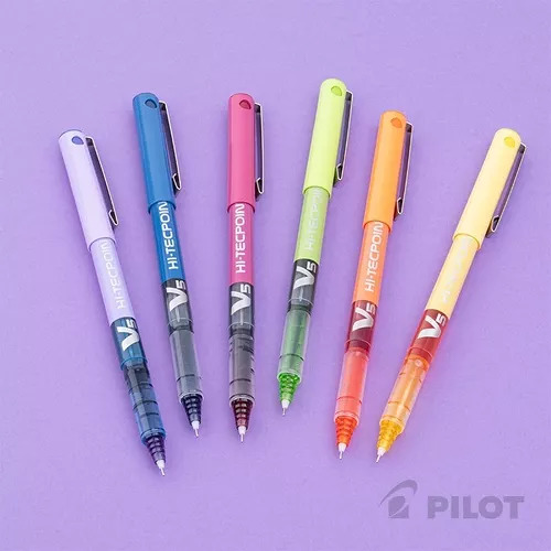 Set Lápices V5 Hi-tecpoint Pilot 6 Colores 3