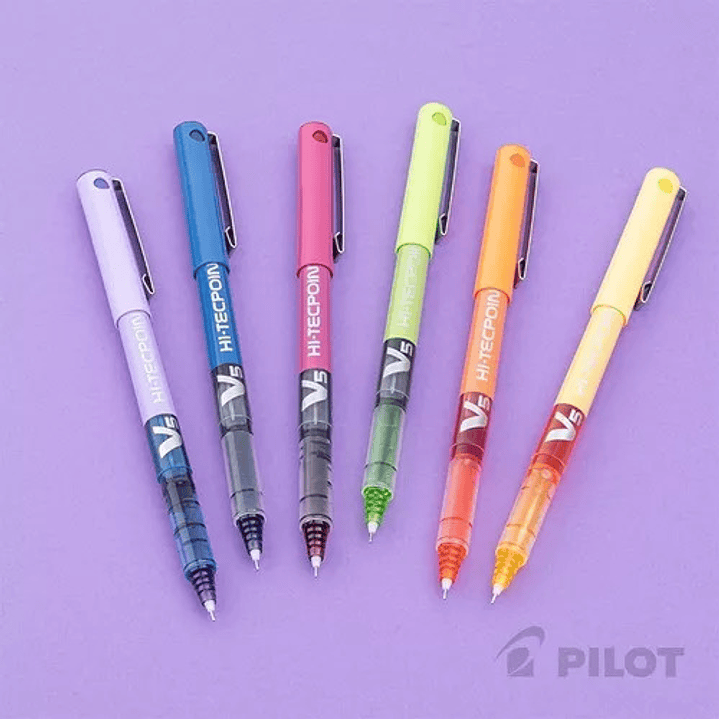 Set Lápices V5 Hi-tecpoint Pilot 6 Colores 3