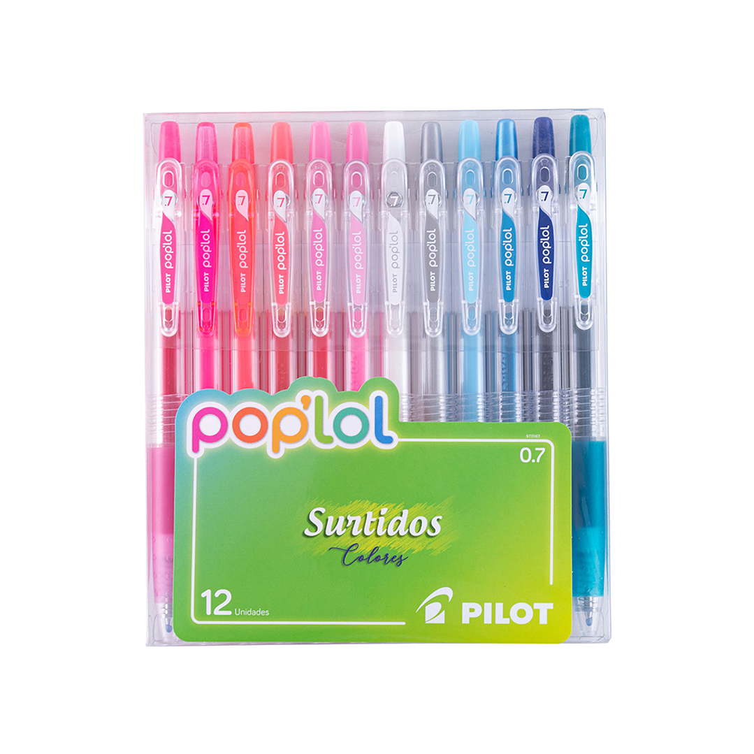 Set Lápices Gel Pop´lol 0.7 Sunshine 12 unidades Pilot 1