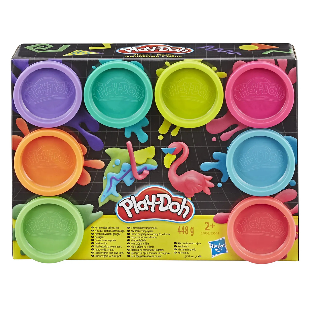 PLAY-DOH 8 PACK HASBRO - NEON FLUO 1
