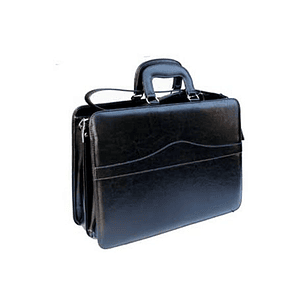 MALETIN  DOBLE SIMIL CUERO NEGRO (consultar color disponible )