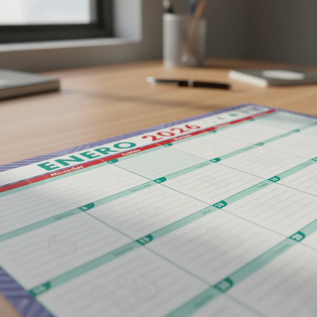 Planner Calendario De Escritorio Buho Mensual 35x49 Cms 2