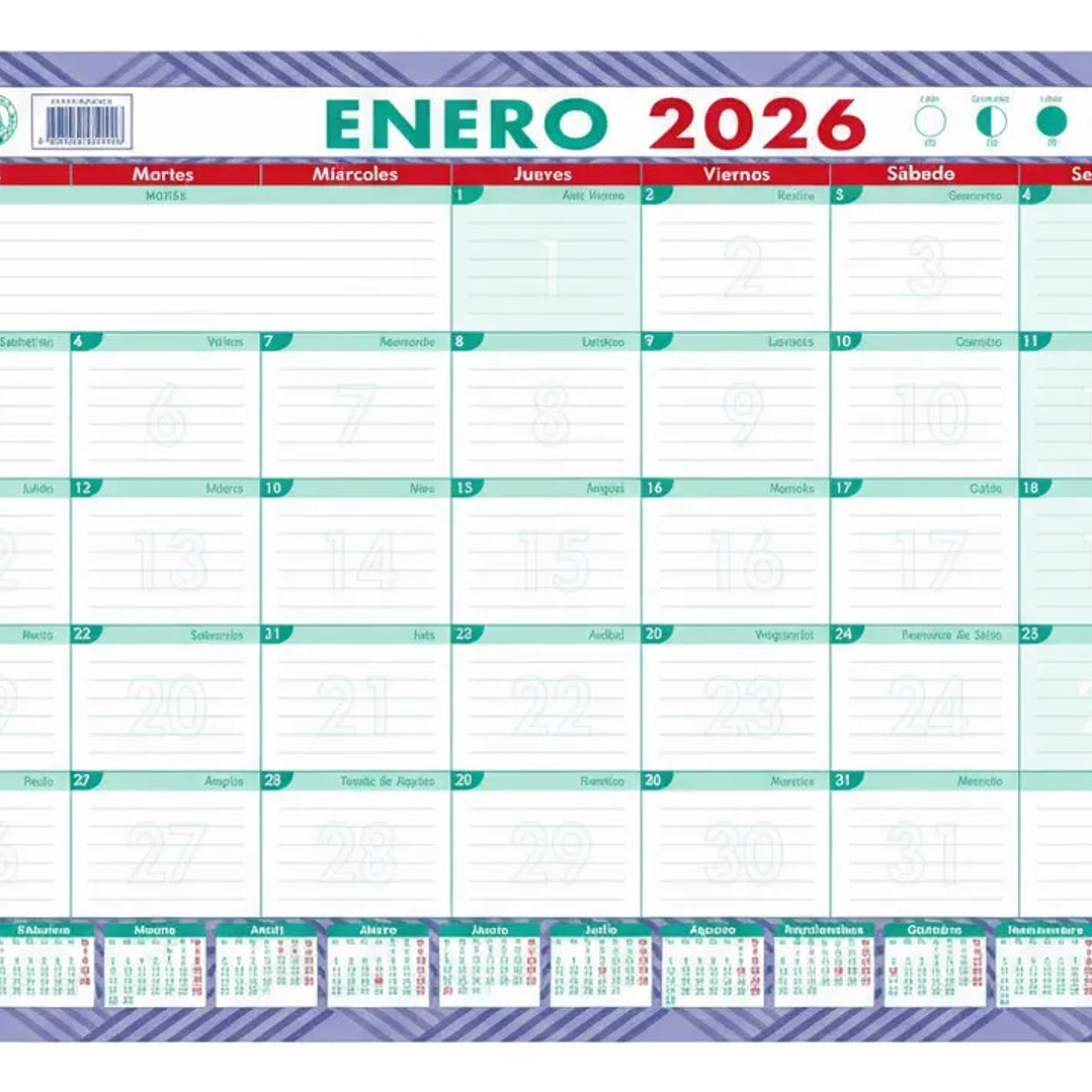 Planner Calendario De Escritorio Buho Mensual 35x49 Cms 1