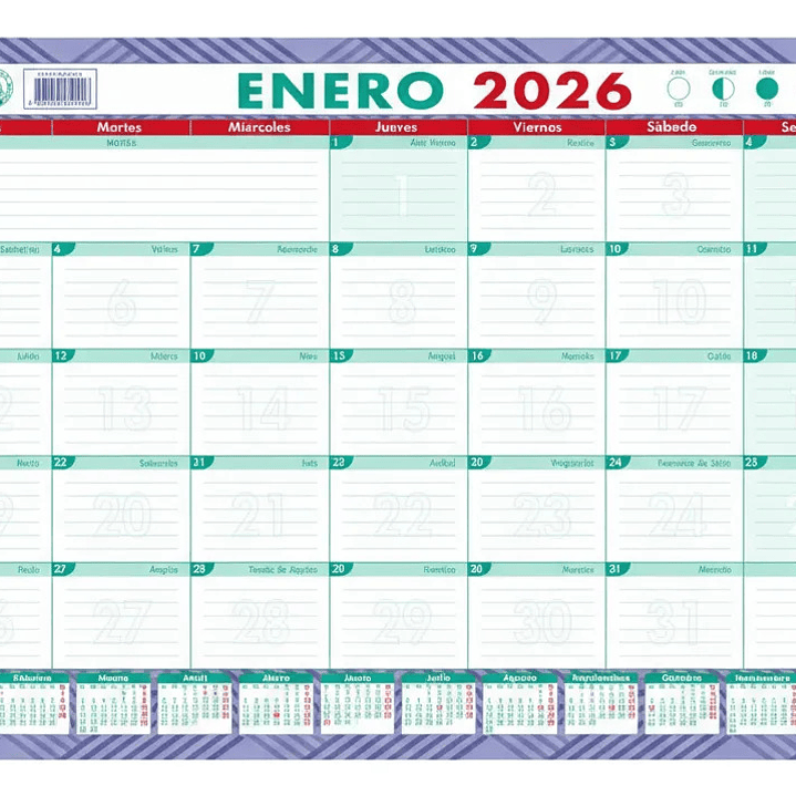 Planner Calendario De Escritorio Buho Mensual 35x49 Cms 1