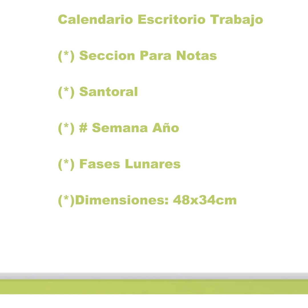 Planner Calendario De Escritorio Buho Mensual 35x49 Cms 3