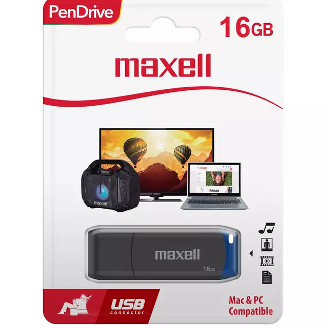 PENDRIVE 16 GB MAXELL TAPA 2
