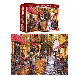 Puzzles 1000 piezas - Paseo romantico por cafeterias