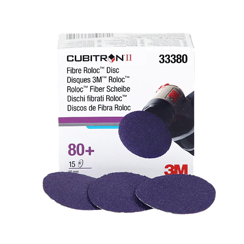 Disco Lija Cubitron II ROLOC 2" P80 3M Caja 15 un 33380