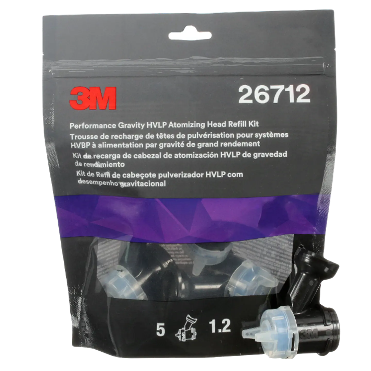KIT 5 unidades Boquillas 3M HVLP 1.2 BLUE PN 26712 1