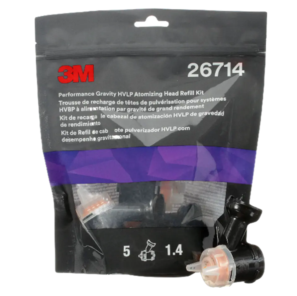 KIT 5 unidades Boquillas 3M HVLP 1.4 ORANGE PN 26714 1