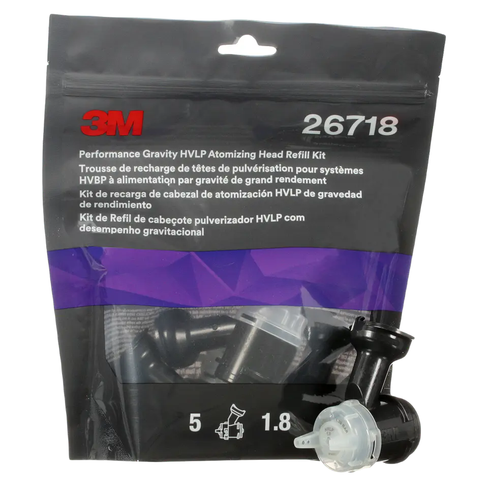KIT 5 unidades Boquillas 3M HVLP 1.8 CLEAR PN 26718 1