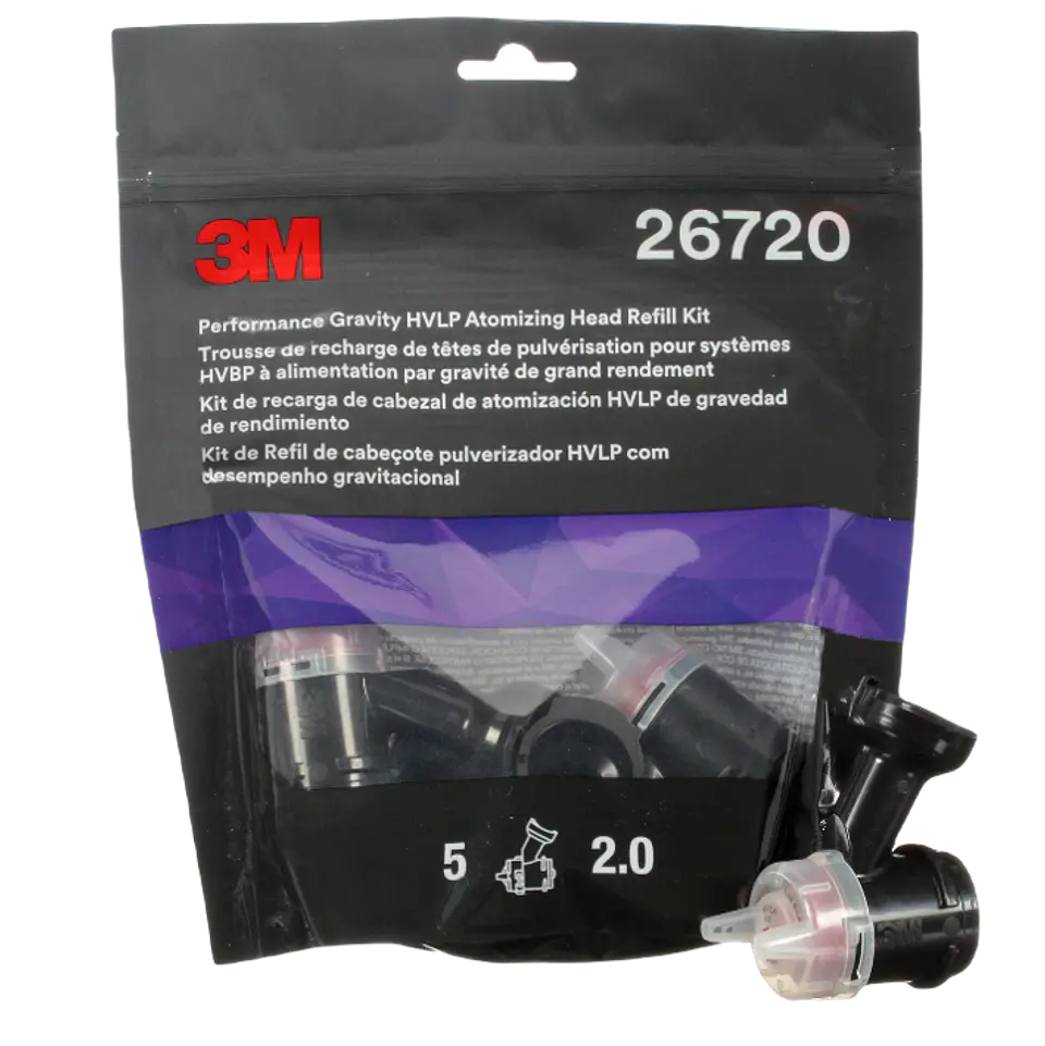 KIT 5 Unidades Boquillas 3M HVLP 2.0 RED PN 26720 1