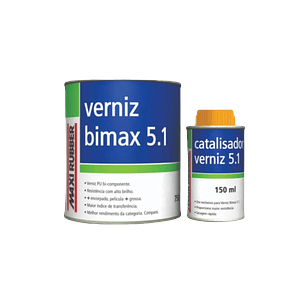 Kit Barniz Bimax 5.1 Maxirubber 1/4GL + Catalizador