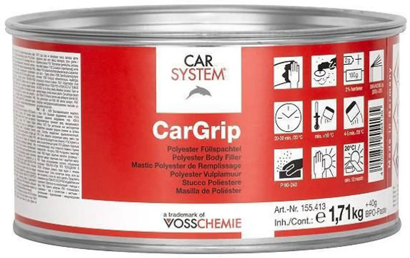 155413 MASILLA CARGRIP AZUL 1.75KG C/CAT CSYSTEM 1