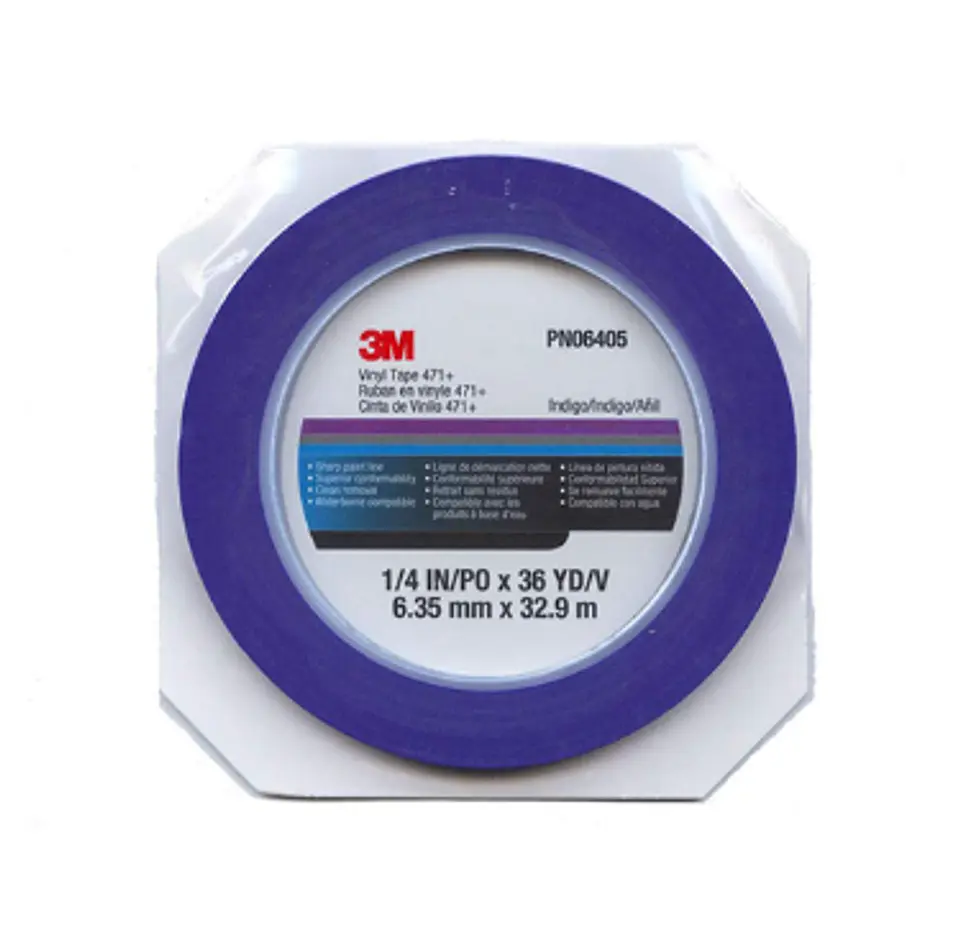 CINTA AZUL 6MM DE VINILO 471 PN 6405 3M 1
