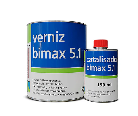 Kit Barniz Bimax 5.1 Maxirubber 1/4GL + Catalizador