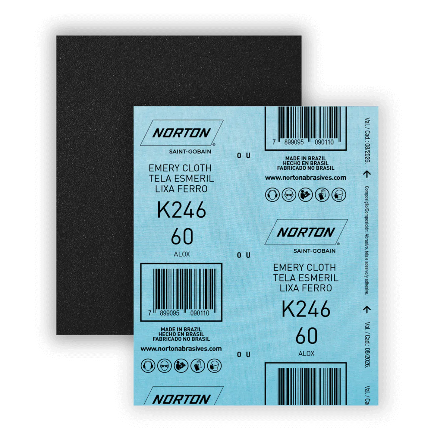 LIJAS FIERRO NORTON K246 PAQUETE 25 UNIDADES               1