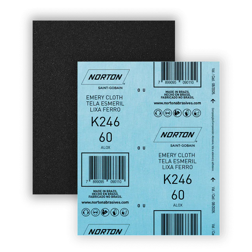 LIJAS FIERRO NORTON K246 PAQUETE 25 UNIDADES               1