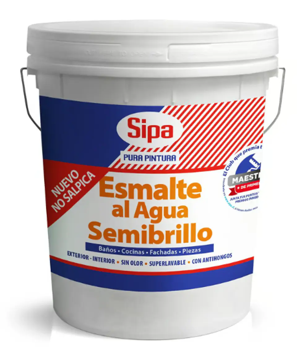 Esmalte al Agua Semibrillo 4GL SIPA 1