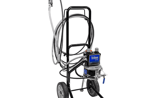 Sistema de pulverización de aluminio Triton, carro, mangueras de aspiración, aire y fluido, pistola AirPro convencional con boquilla de 1,4 mm (0,055 pulg.) para aplicaciones de metal