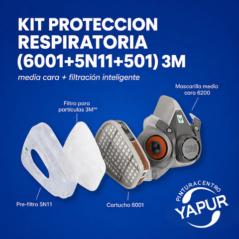 KIT PROTECCION RESPIRATORIA (6001+5N11+501) 3M    