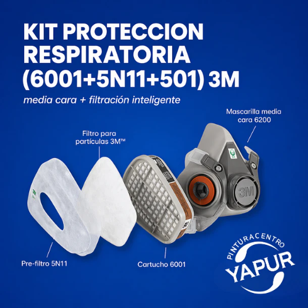 KIT PROTECCION RESPIRATORIA (6001+5N11+501) 3M    