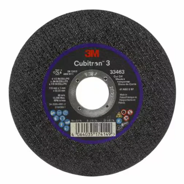 33463 DISCO DE CORTE CUBITRON 3 4.5X0.04X7/8 3M   