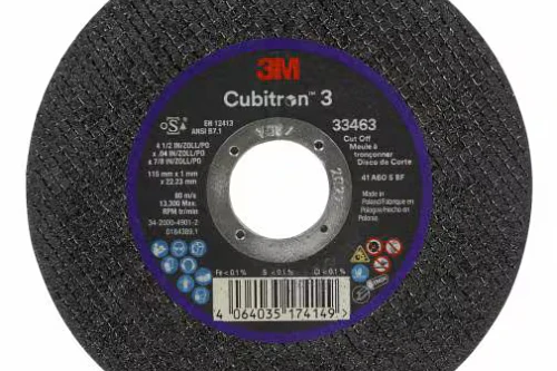33463 DISCO DE CORTE CUBITRON 3 4.5X0.04X7/8 3M   