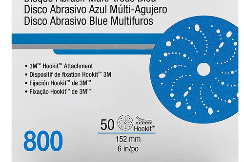 P800 DISCO 6" LIJA HOOKIT BLUE 36184 3M CAJA 50 UN    