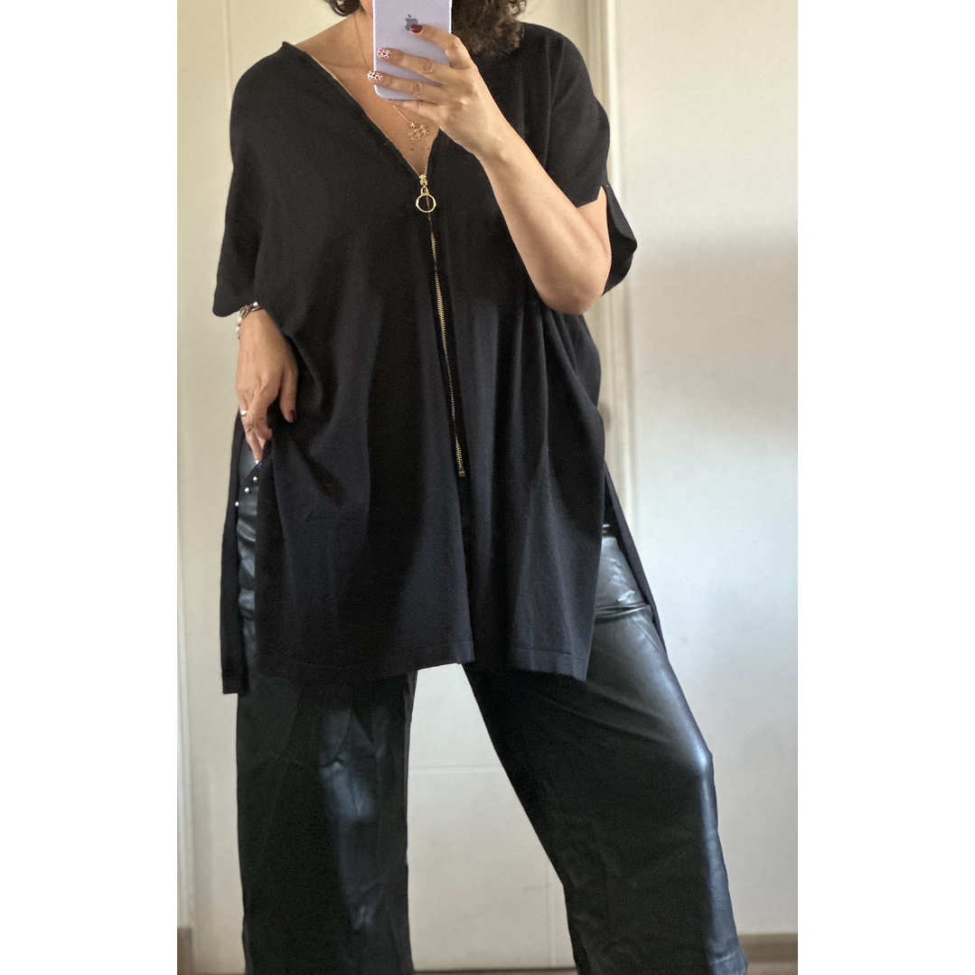 Sweater Poncho con Cierre 3