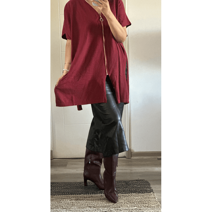 Sweater Poncho con Cierre 1
