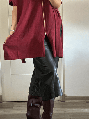Sweater Poncho con Cierre