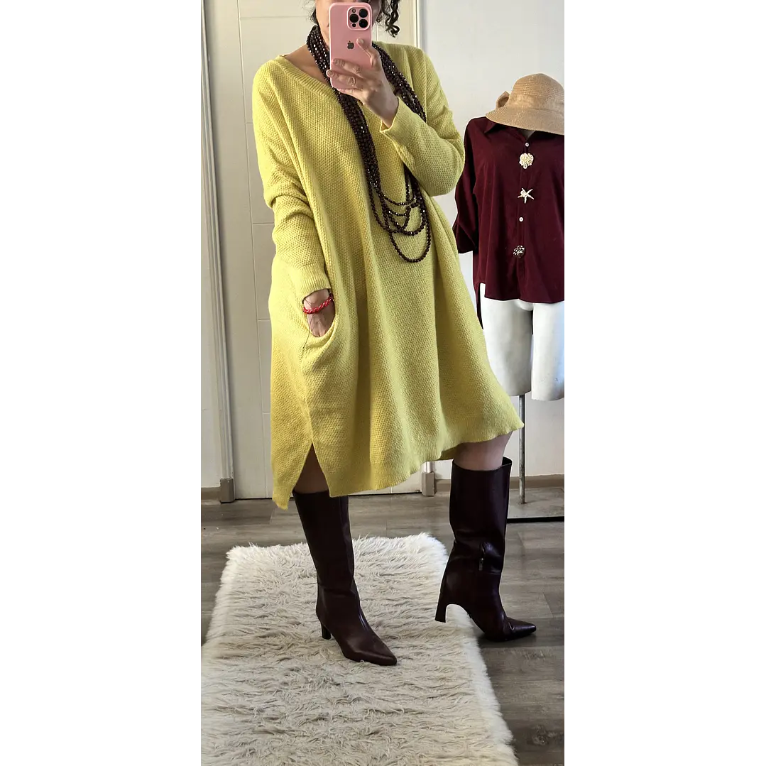 Maxi Vestido Lana globo 1