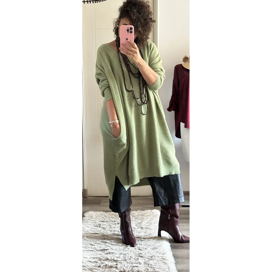 Maxi Vestido Lana globo 15