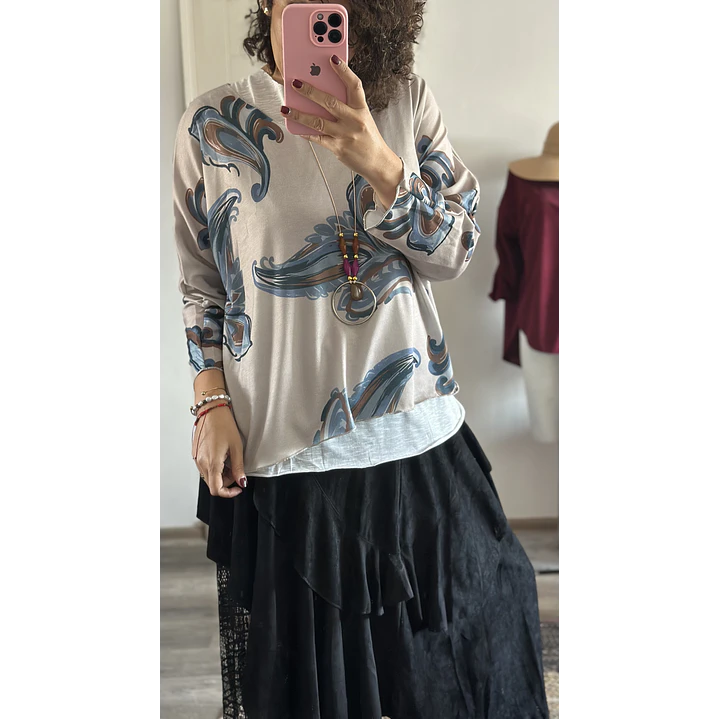 Sweater Doble Floral 4