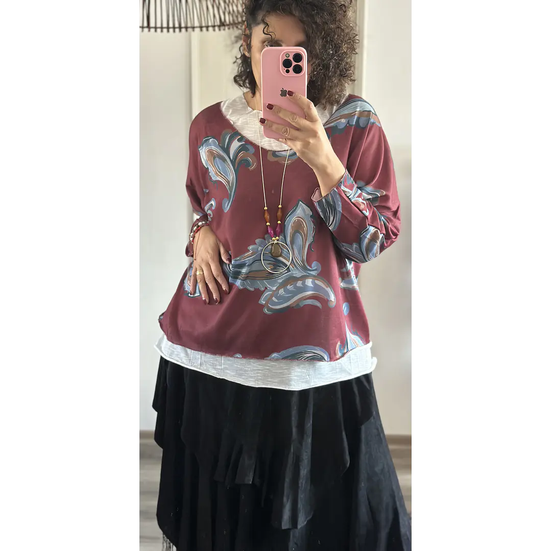 Sweater Doble Floral 1