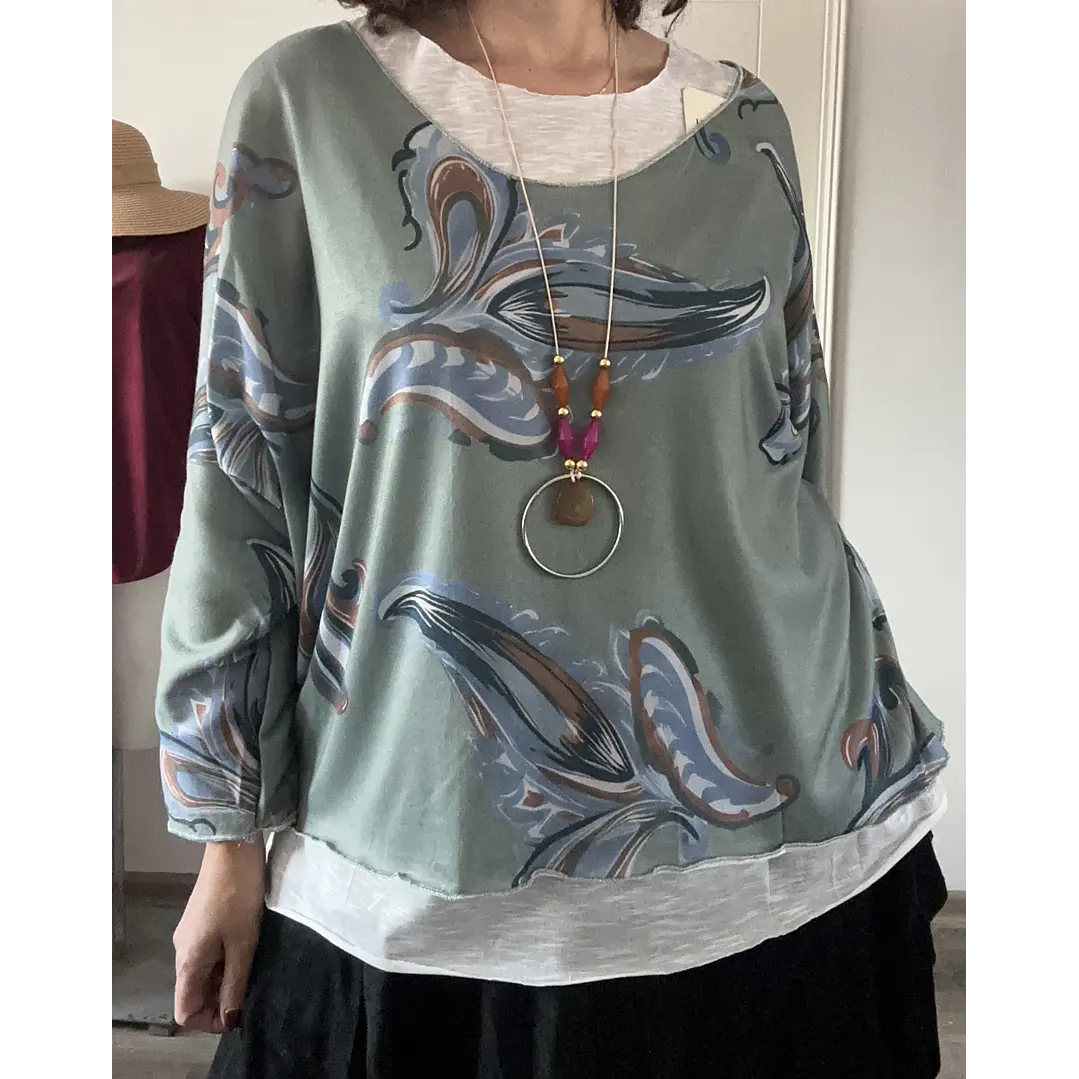 Sweater Doble Floral 5