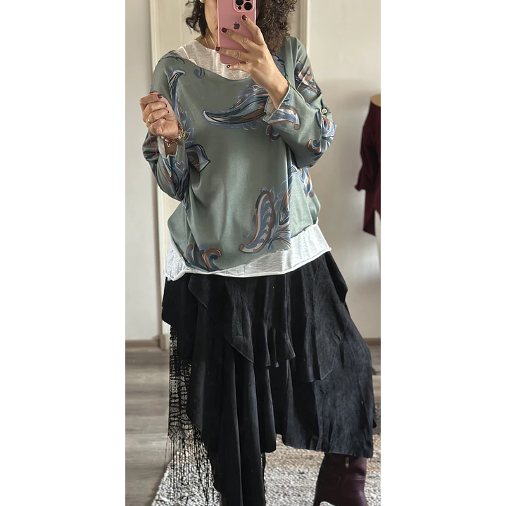 Sweater Doble Floral 6