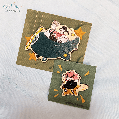 Spy x Family Wooden Pins