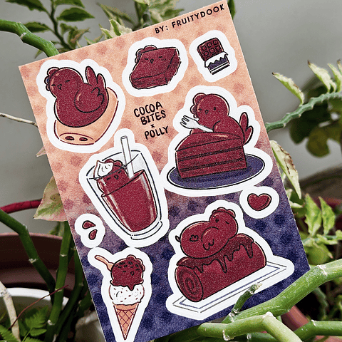 Cocoa Bites x Polly Sticker Sheet