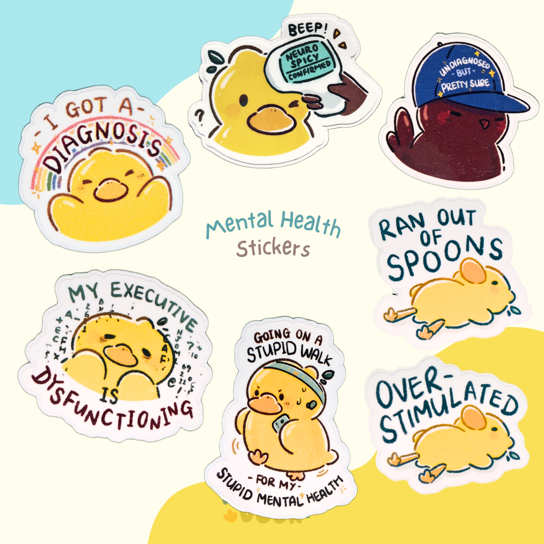 Mental Health series Waterproof Vinyl Stickers  1